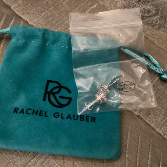 RACHEL GLAUBER Elegant Sterling Silver Royal Princess Round Stud Earrings - Picture 2 of 8